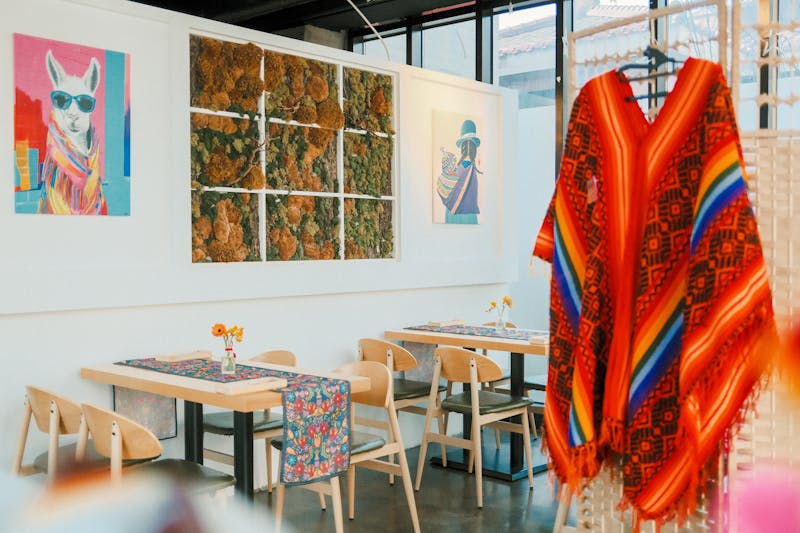 Warm and inviting main dining area